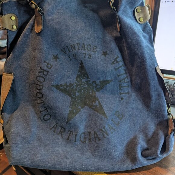 Blue Canvass Tote - Picture 1 of 3